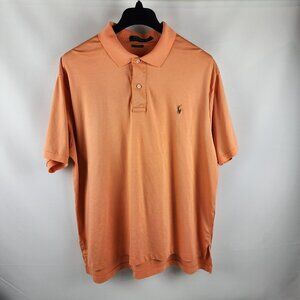 Polo Ralph Lauren Shirt Mens 2XB Orange Flesh Pony Short Sleeve Polo Logo